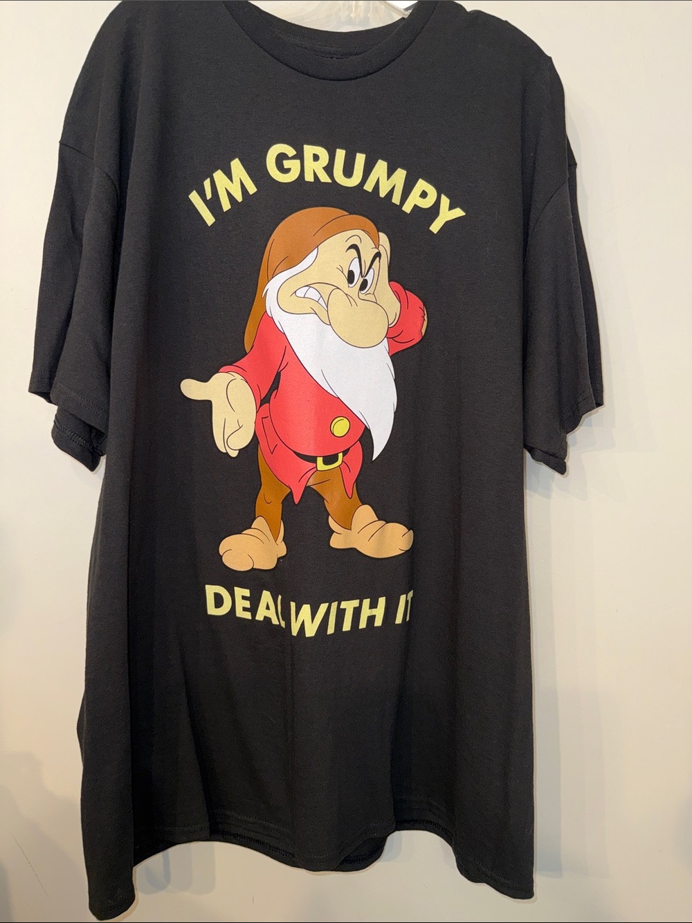 Disney Black 'I'm Grumpy' Grumpy Dwarf Graphic Tee